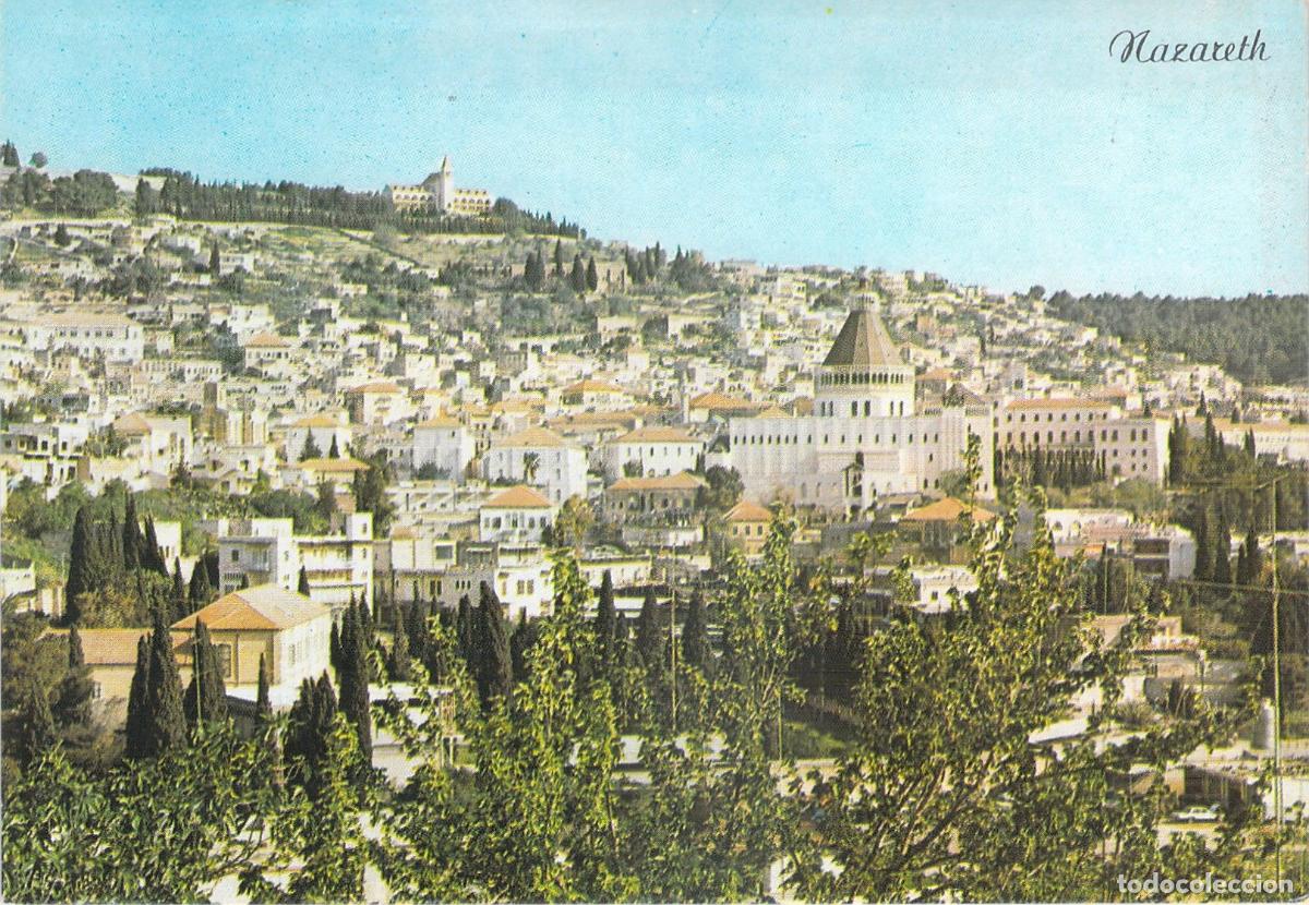 Postales: Postal de Vista General de Nazaret y la Iglesia de la Anunciaci&oacute;n