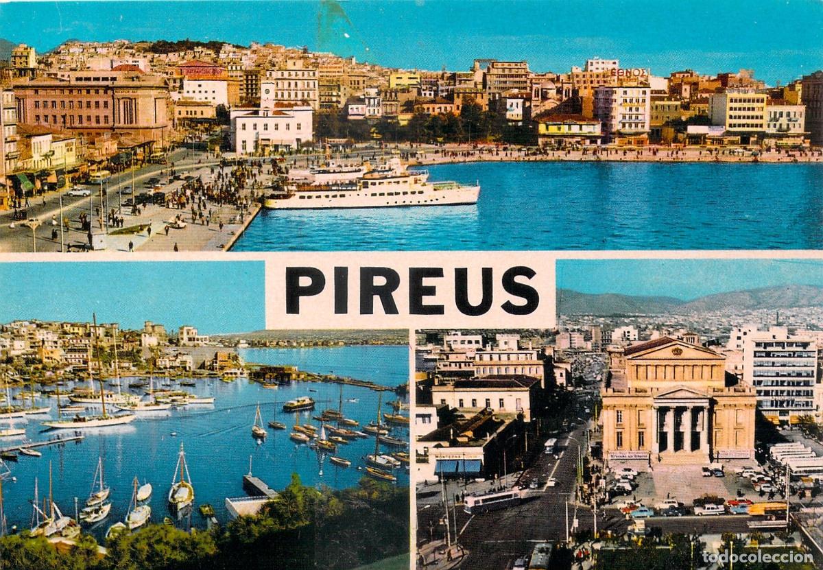Cartoline: Postal de El Pireo Grecia - Vistas del Puerto y Ciudad