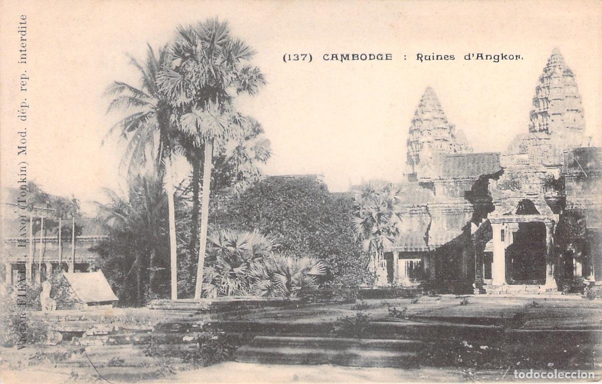 Postcards: Tarjeta Postal Ruinas de Angkor Camboya Indochina Francesa