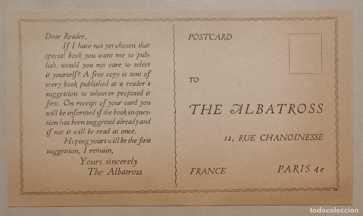 Postales: TARJETA DE SOLICITUD DE CAT&Aacute;LOGOS ED. ALBATROSS DE PAR&Iacute;S - 1980