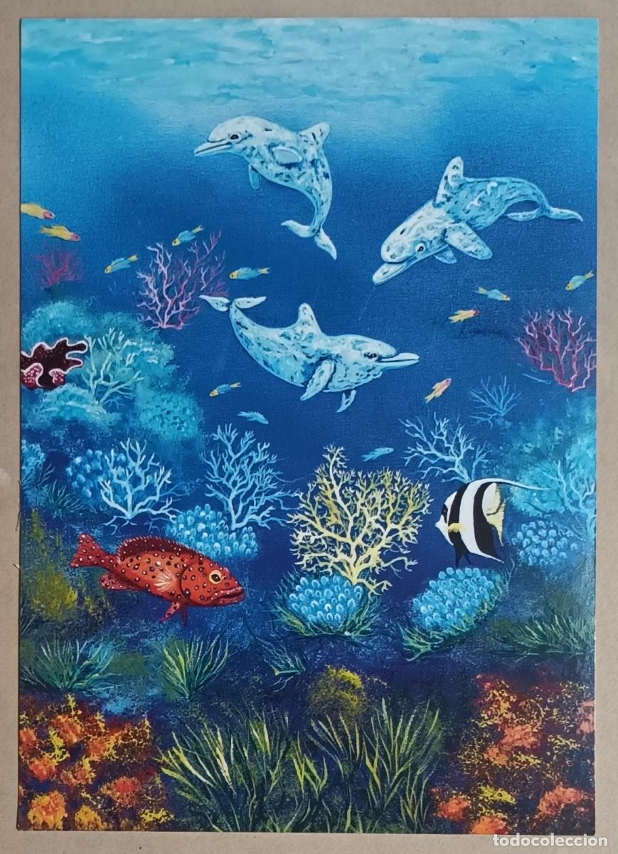 Postcards: POSTAL - PAISAJE MARINO, DE UN ORIGINAL PINTADO POR JOHN SMITH, PINTOR CON LA BOCA