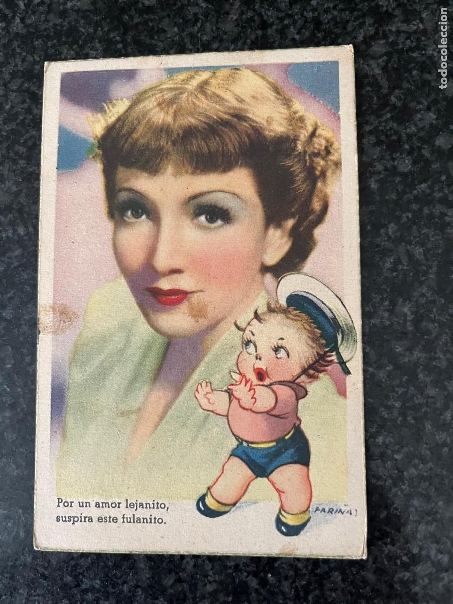 Postales: postal con mari&ntilde;ero escrita a&ntilde;os 50