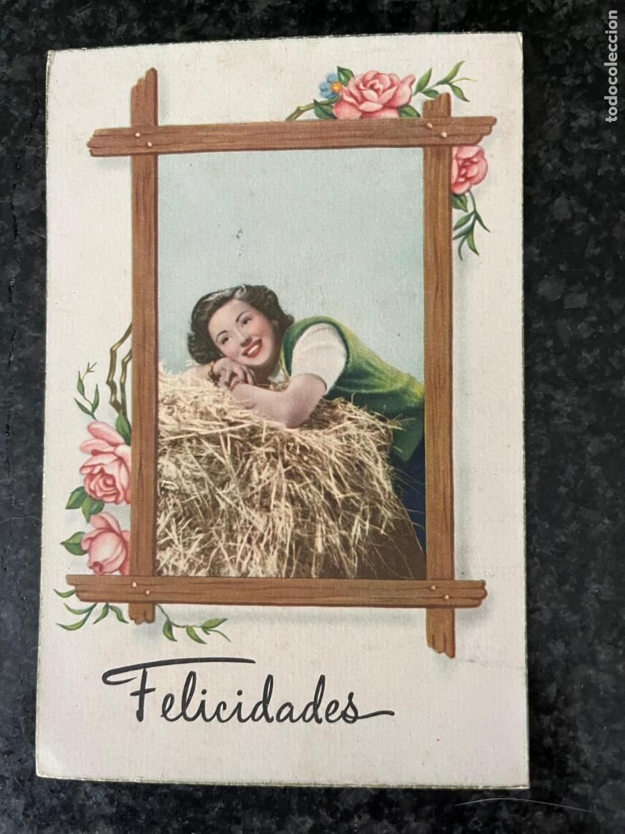 Postales: postal felicidades mujer escrita