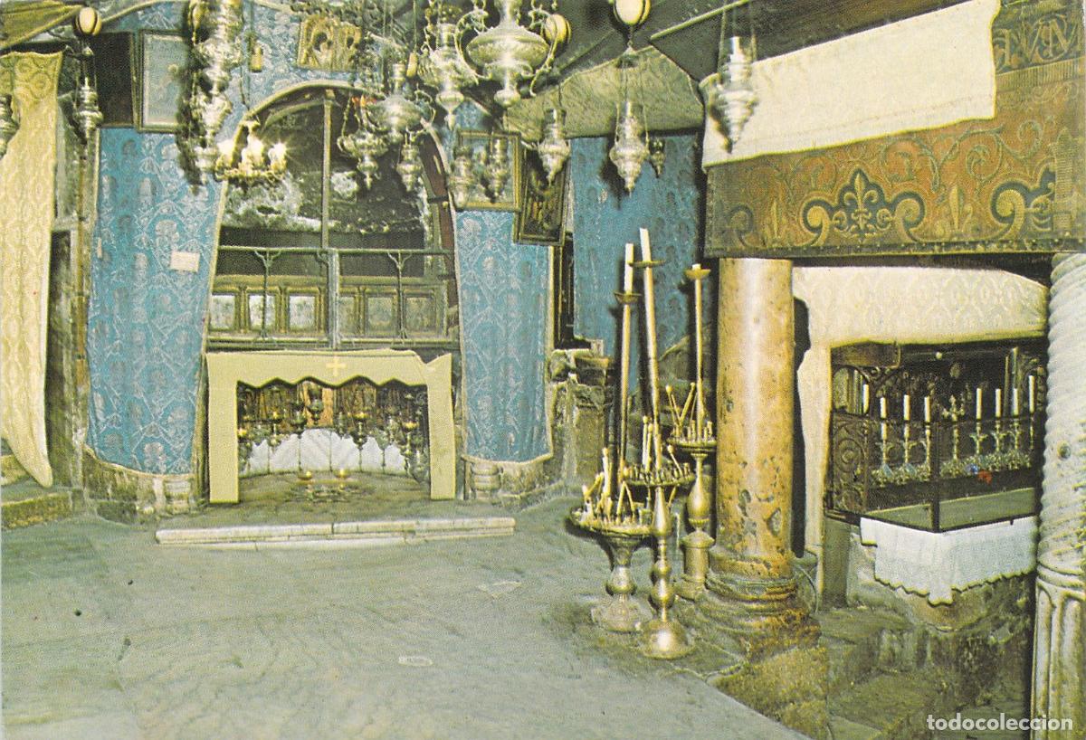 Postais: Postal de la Gruta de la Natividad en Bel&eacute;n
