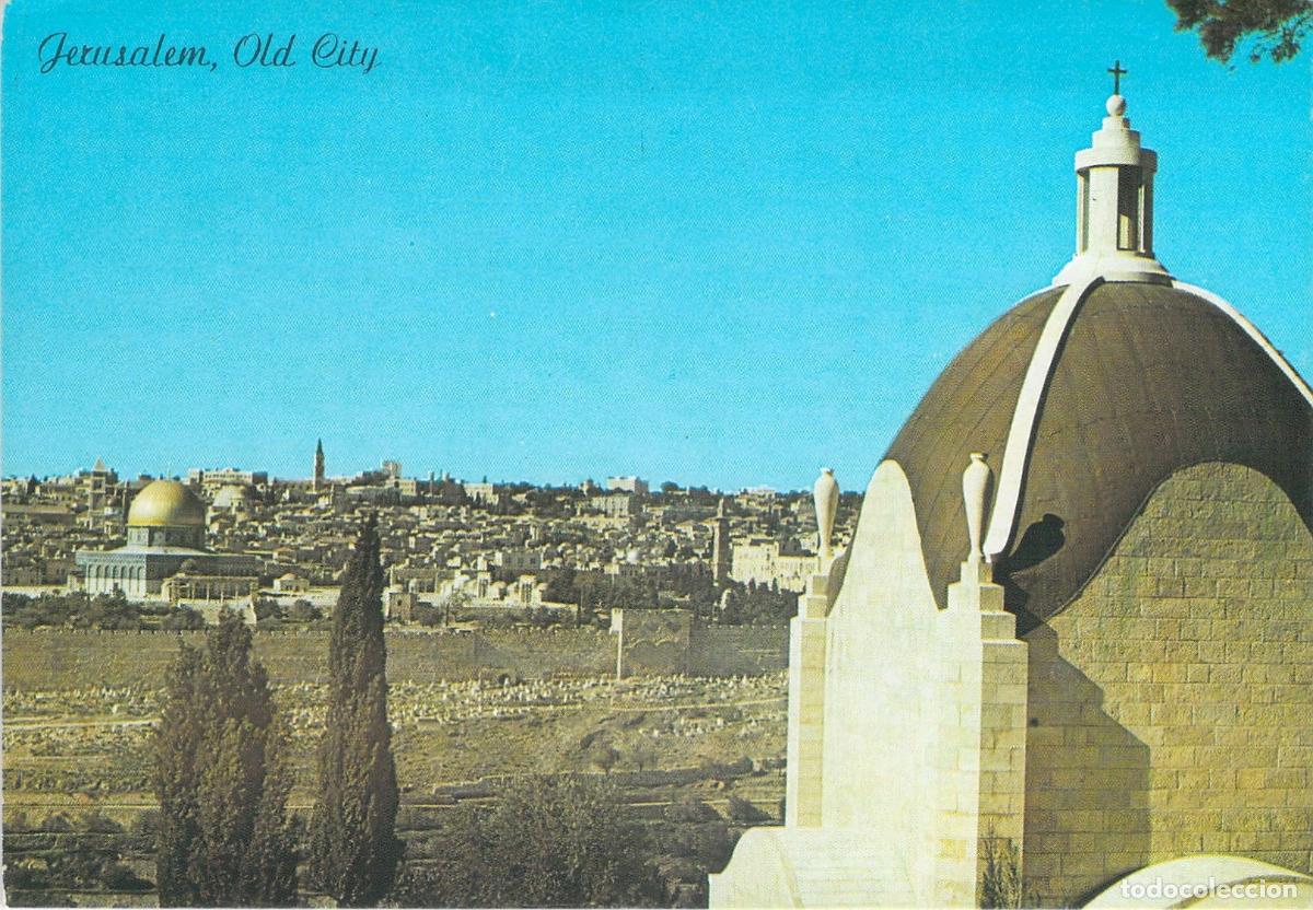 Postais: Postal de la Ciudad Vieja de Jerusal&eacute;n desde Dominus Flevit