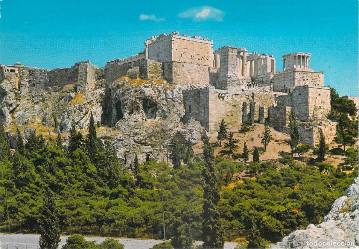 Cartoline: Postal de Atenas, Grecia: Los Propileos de la Acr&oacute;polis