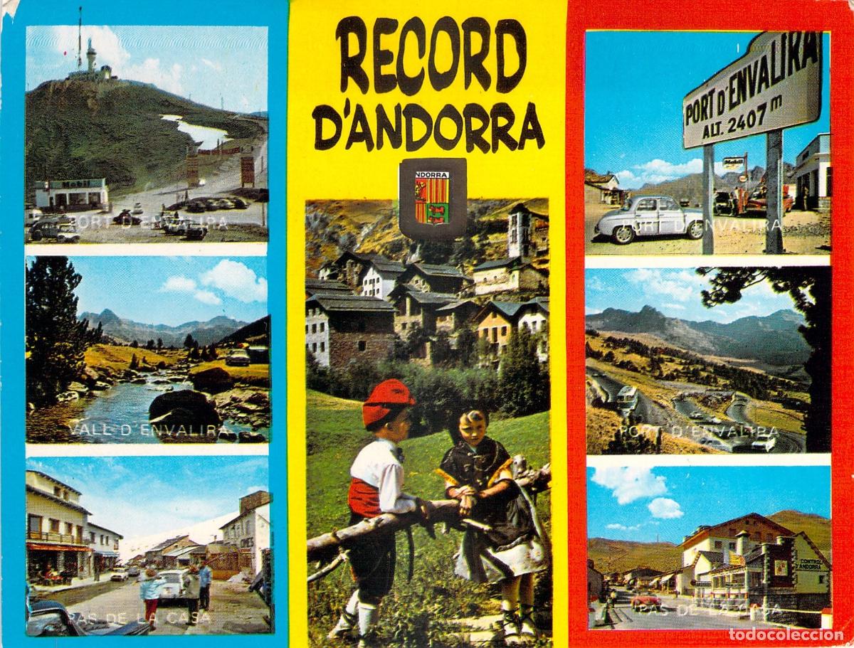 Postais: Postal Multivista Recuerdo de Andorra con Trajes T&iacute;picos