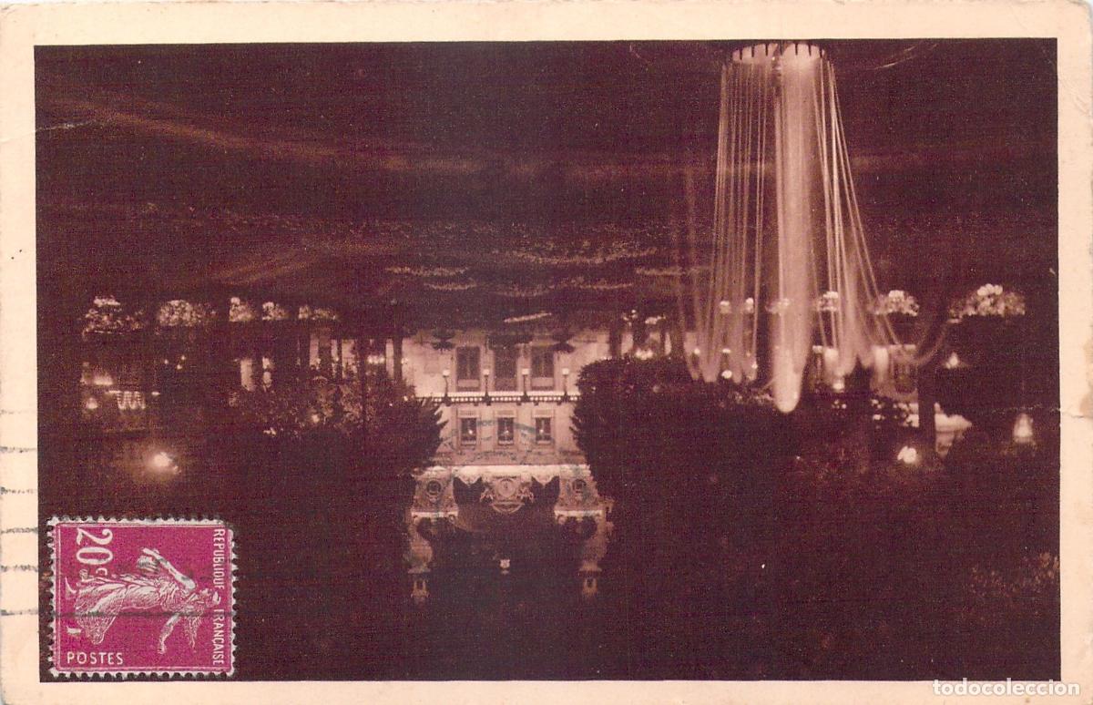 Postales: Postal de Monte Carlo de Noche Jardines y Casino Iluminados