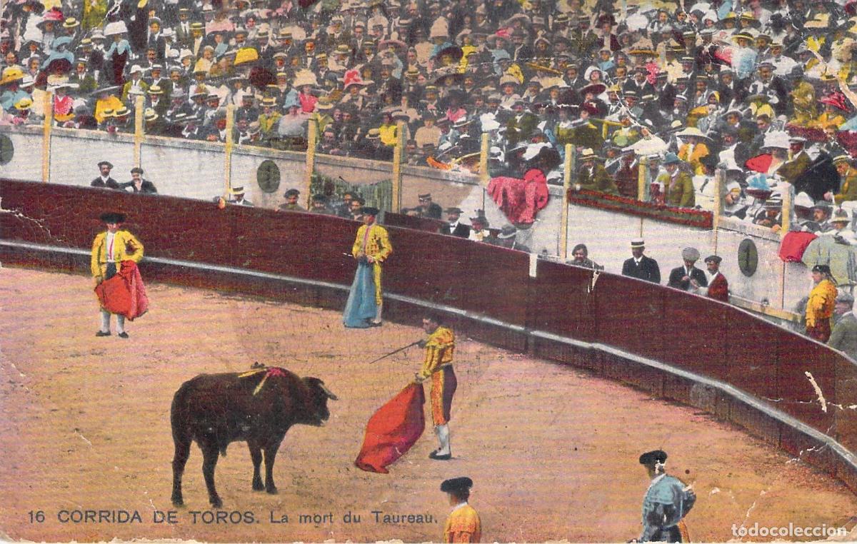 Postales: Postal Antigua de Corrida de Toros, La Muerte del Toro