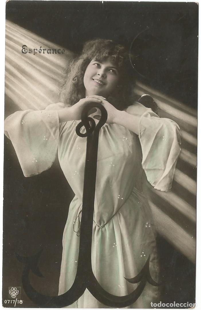 Postales: Postal Mujer Esperanza, Circulada