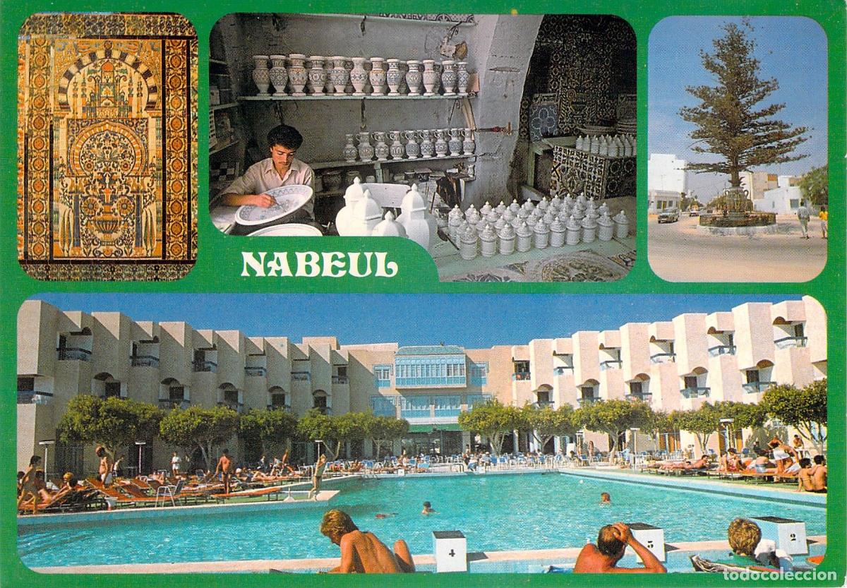 Postales: Postal de Nabeul T&uacute;nez Hotel Pyramides y Alfarer&iacute;a Tradicional