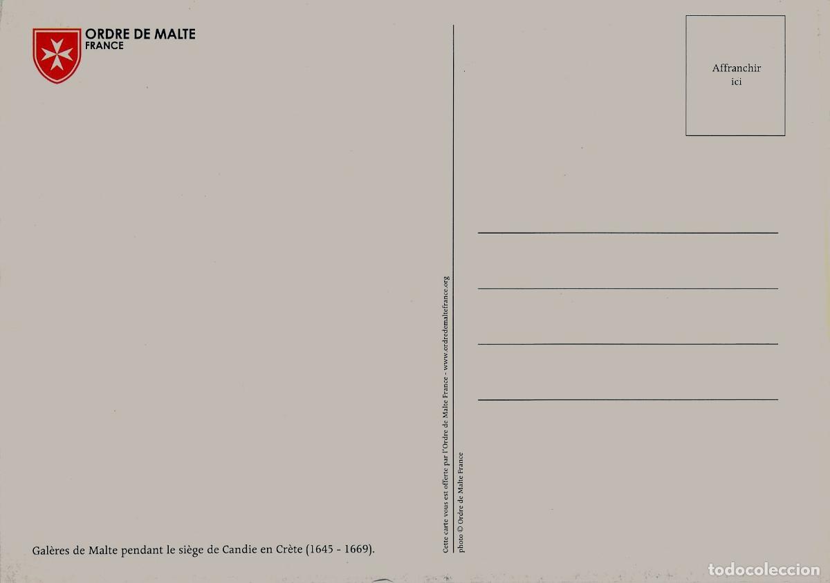 Postales: Postal Art&iacute;stica Galeras de Malta en el Sitio de Cand&iacute;a - Foto 2