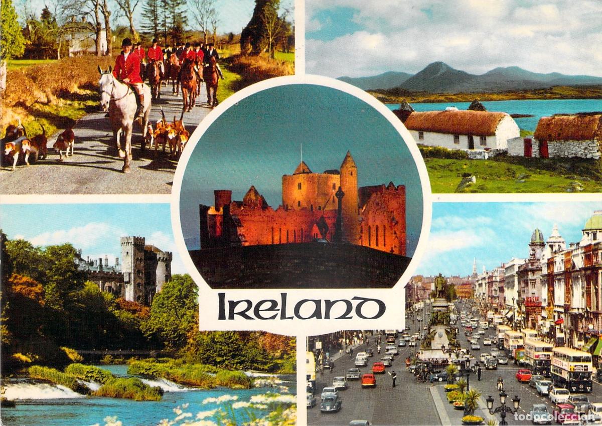 Postales: Postal Tur&iacute;stica de Irlanda con Vistas de Dubl&iacute;n y Castillos