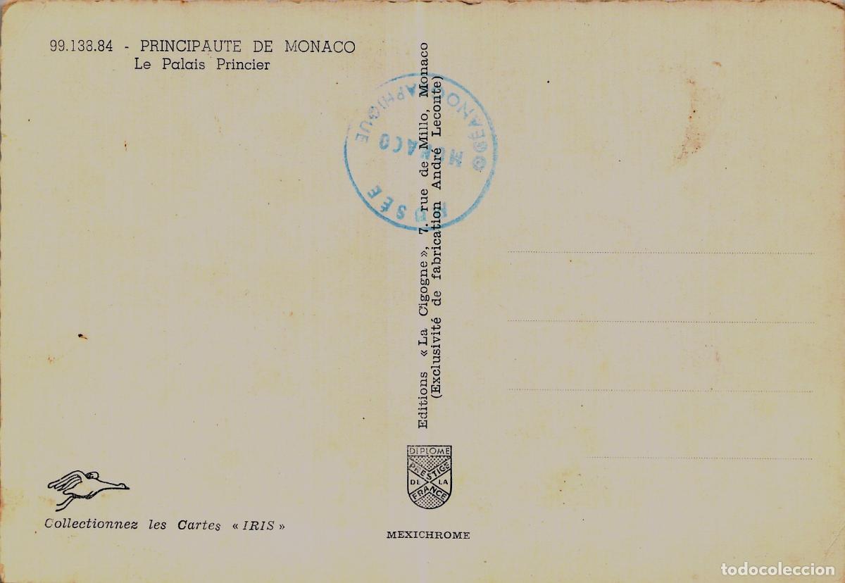 Postales: Postal del Palacio del Pr&iacute;ncipe de M&oacute;naco - Foto 2
