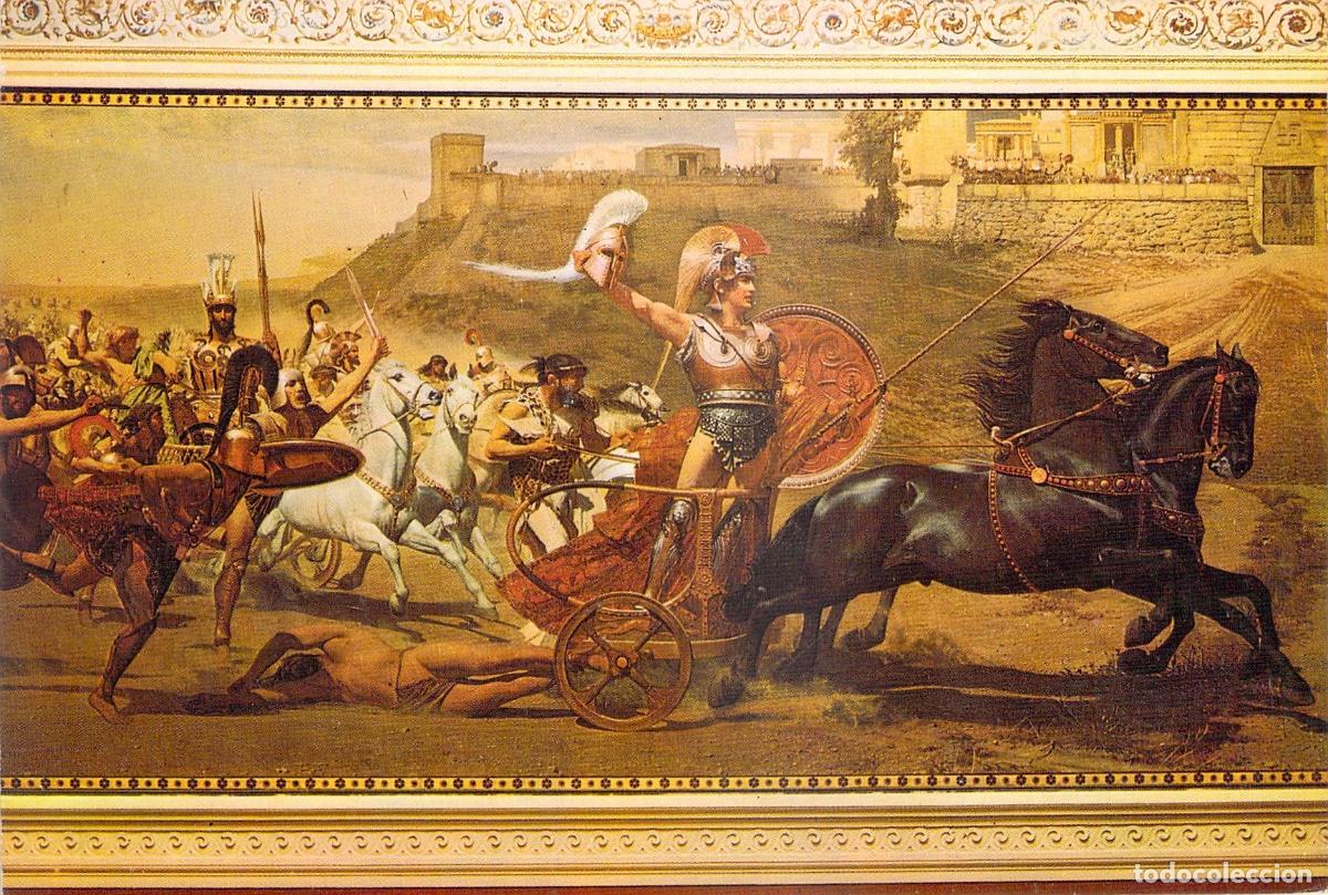 Postales: Postal del Fresco El Triunfo de Aquiles en el Palacio de Aquile&oacute;n Corf&uacute;