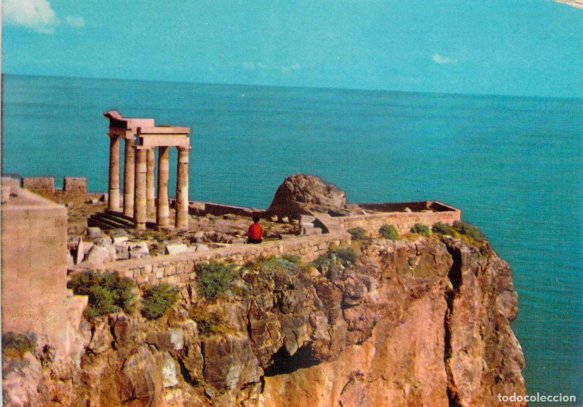 Postales: Postal de la Acr&oacute;polis de Lindos, Isla de Rodas, Grecia