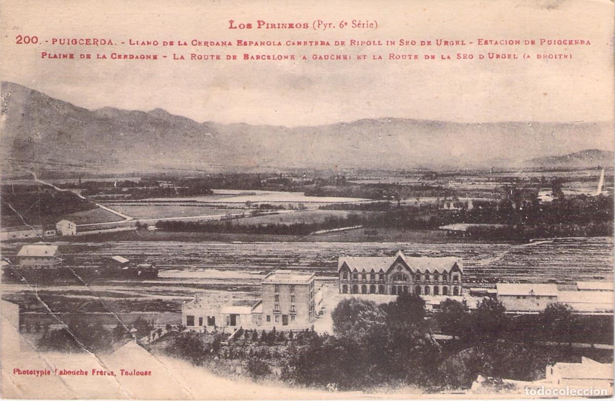 Postcards: Postal de Puigcerd&agrave; Llano de la Cerdanya y Estaci&oacute;n Pirineos