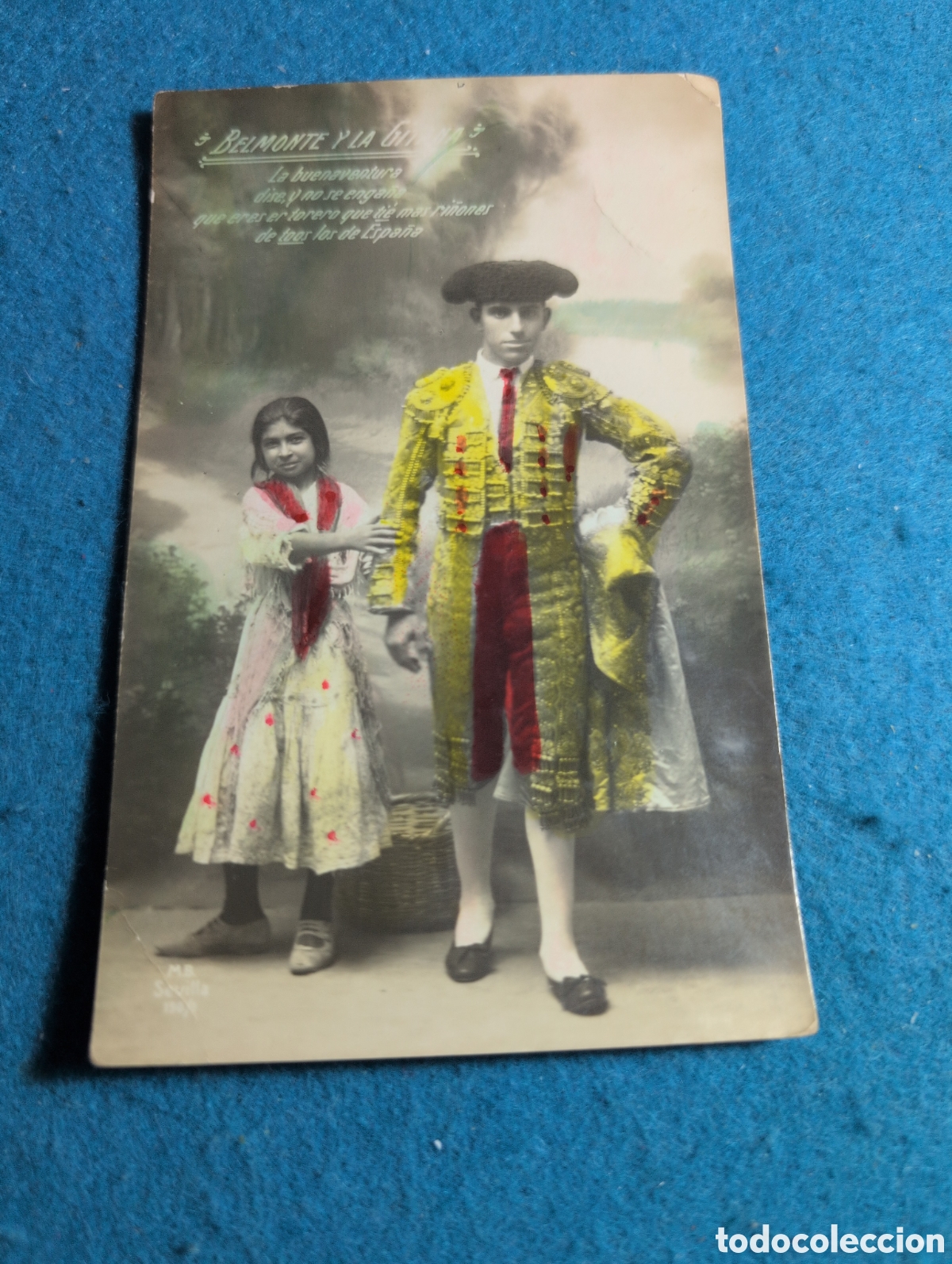 Postales: Postal de los a&ntilde;os 20 torero Belmonte y la gitana?