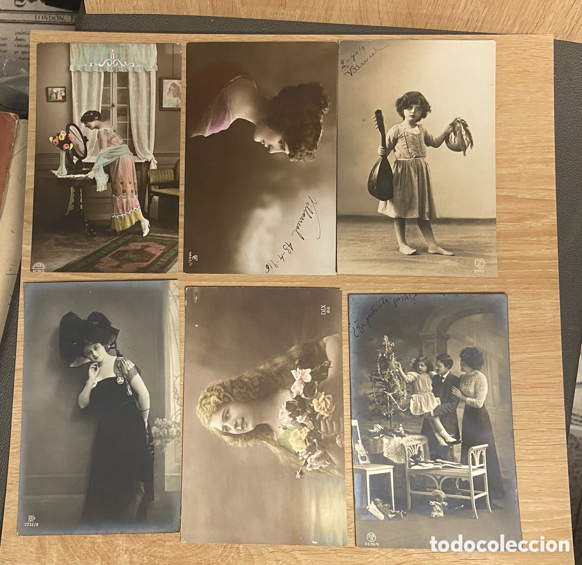 Postales: Lote de 21 postales coloreadas principios a&ntilde;o 1900-1920 escritas