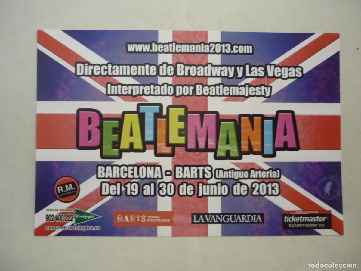 Postales: beatlemania - folleto publicidad original barcelona - barts antiguo arteria - the beatles