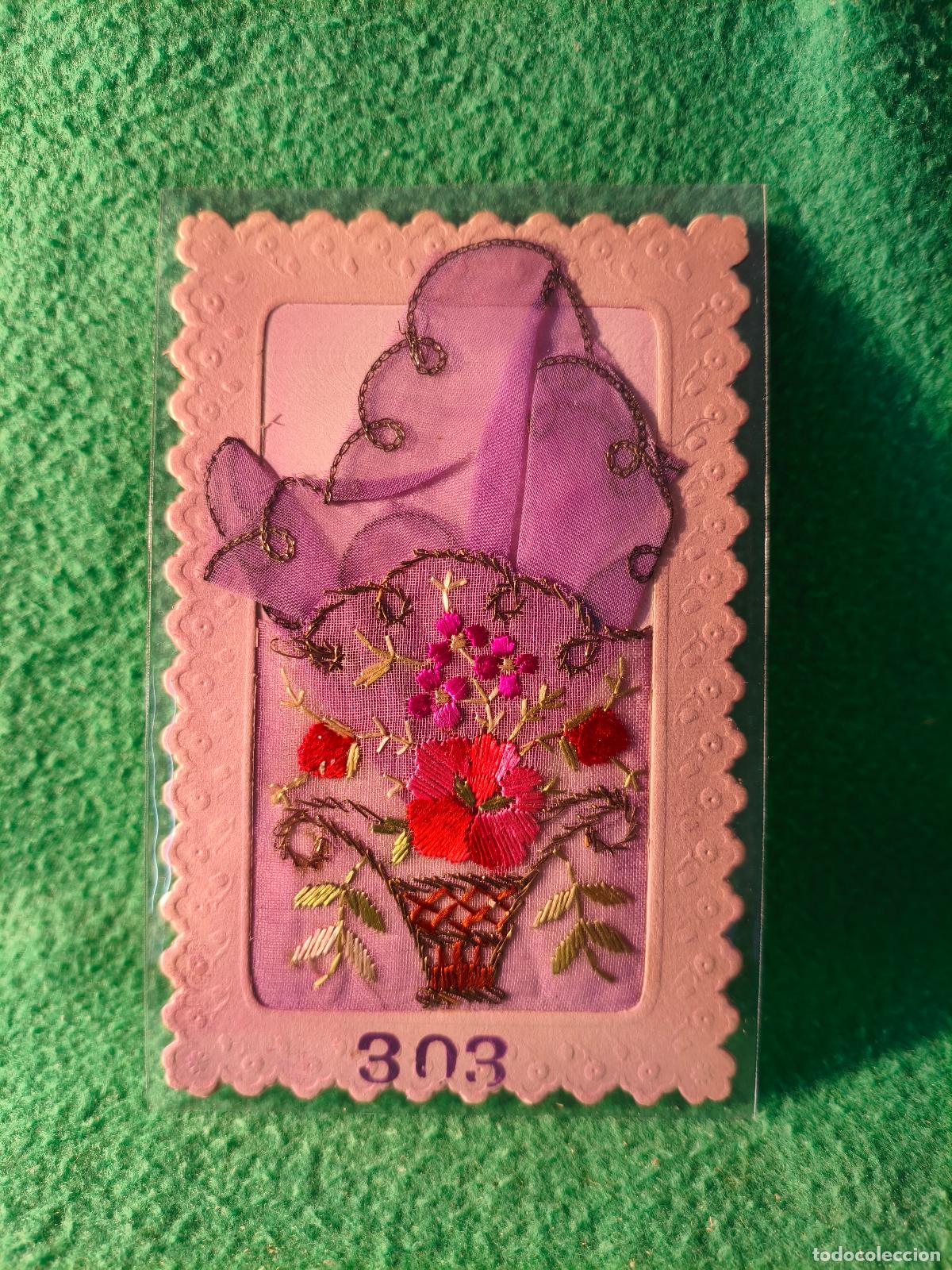 Postales: ANTIGUA POSTAL BORDADA Y TROQUELADA.