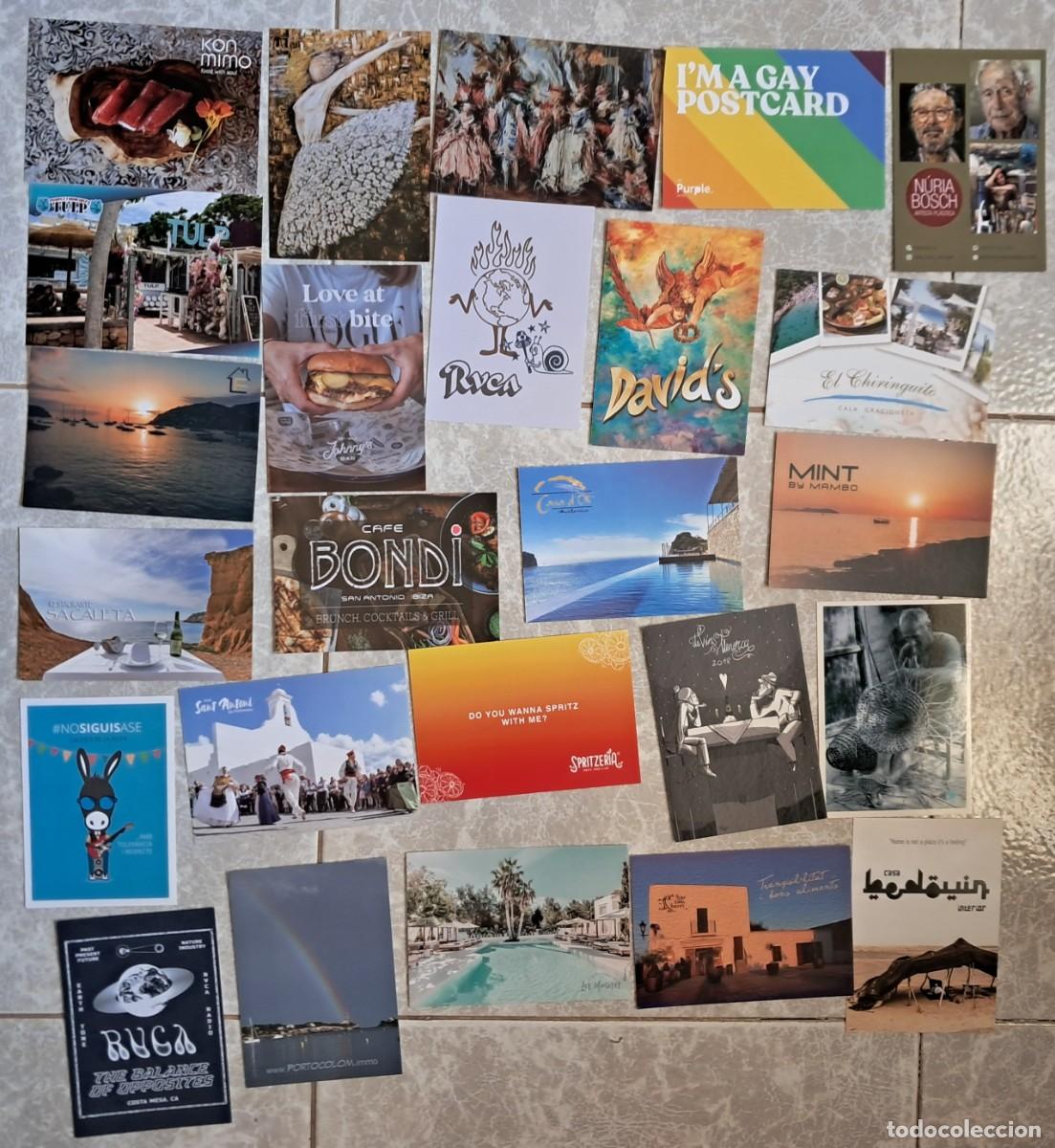 Postales: lote de 25 postales de publicidad, postal free ...