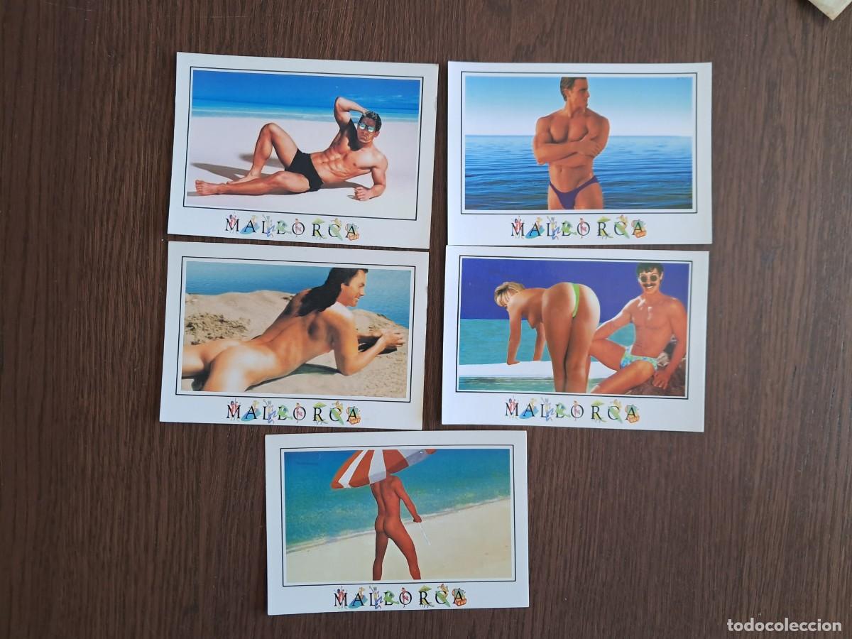 Postales: lote de 5 postales de chicos, playa ...