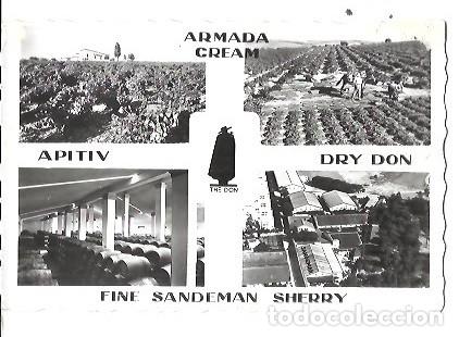 Postales: ANTIGUA POSTAL ARMADA CREAM APITIV DRY DON FINE SANDEMAN SHERRY JEERZ DE LA FRONTERA