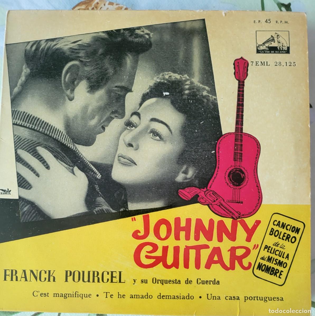 Postales: Franck Pourcel Ep sello La voz de su amo editado en Espa&ntilde;a a&ntilde;o 1958 del film Johnny Guitar.