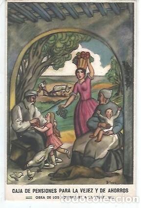 Cartes Postales: ANTIGUA postal caja de pensiones para la vejez y de ahorros obra de homenaje para la vejez