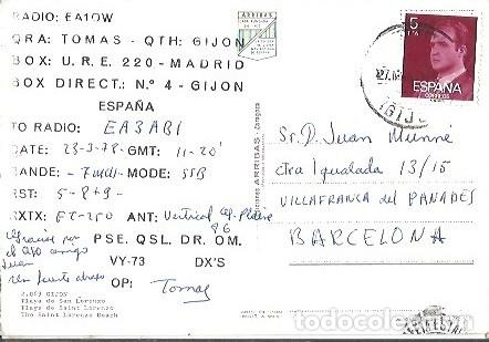 Postales: POSTAL RADIO AFICIONADO GIJON - Foto 2