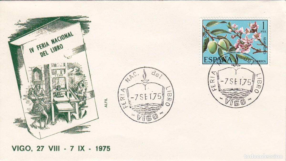 Postales: GALICIA - MATASELLOS FERIA NACIONAL DEL LIBRO - VIGO - 1975