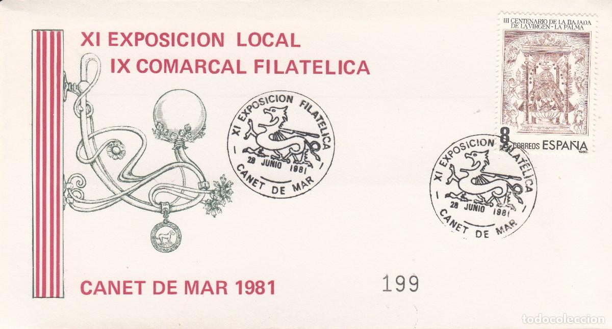 Postales: MATASELLOS EXPOSICI&Oacute;N FILAT&Eacute;LICA CANET DE MAR - 1981