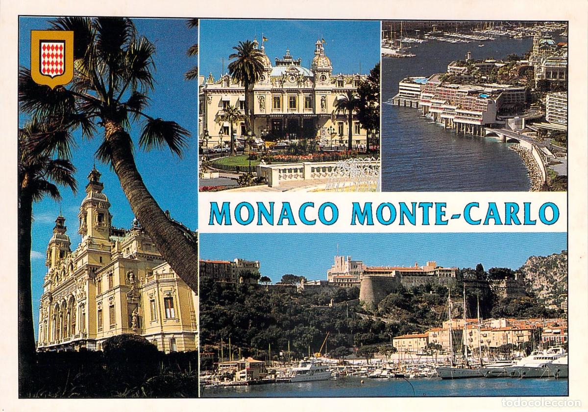 Cartes Postales: Postal de M&oacute;naco y Monte-Carlo con Casino y Palacio