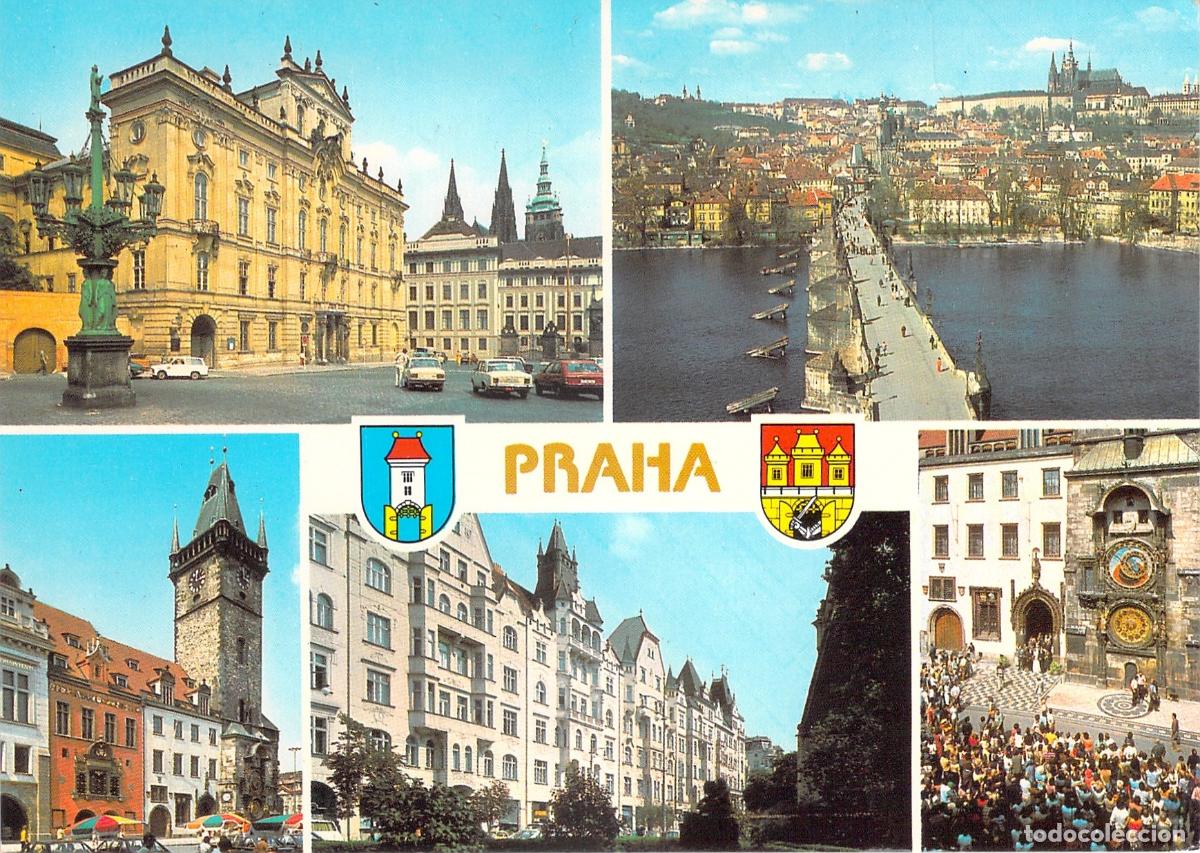 Postales: Postal de Praga con Vistas del Castillo y Puente de Carlos