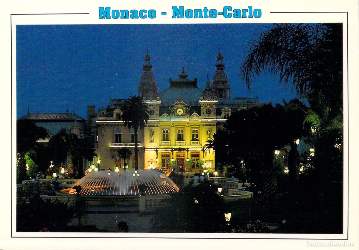 Cartoline: Postal de M&oacute;naco Monte-Carlo Vista Nocturna del Casino