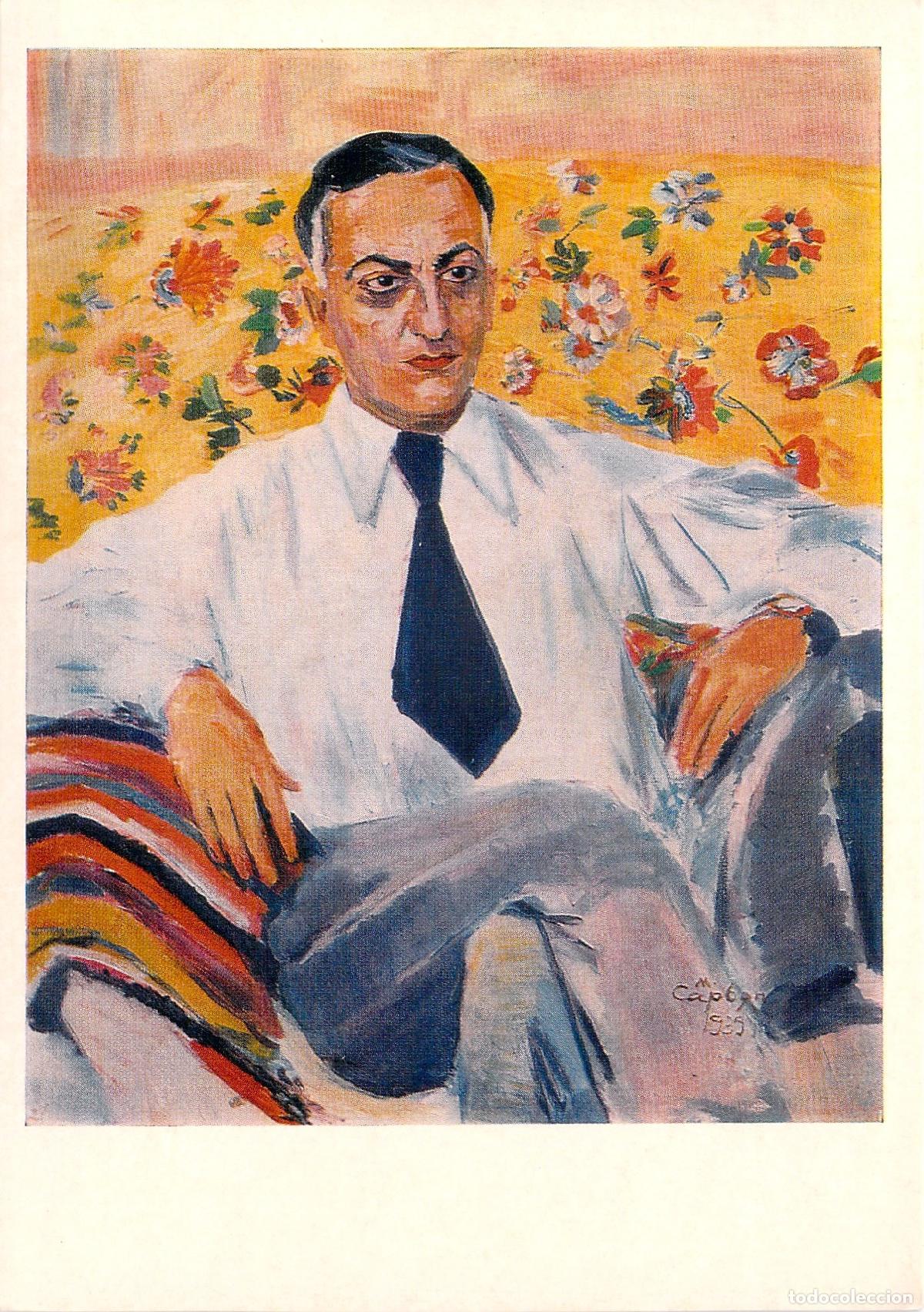 Postais: Postal Art&iacute;stica Retrato de Ruben Simonov por Martiros Saryan