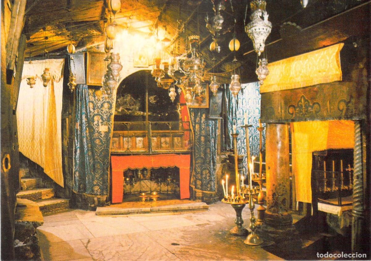 Postales: Postal del Sagrado Pesebre en la Iglesia de la Natividad, Bel&eacute;n