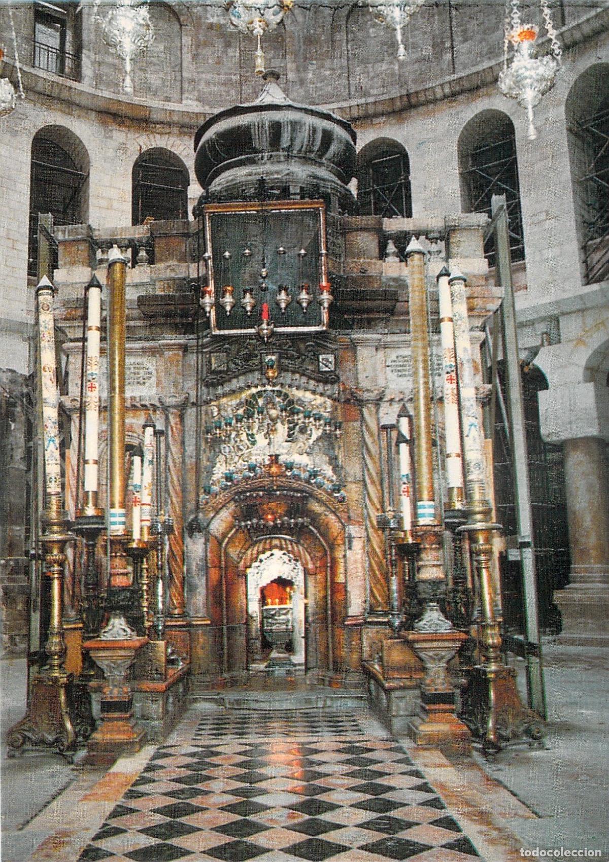 Postales: Postal del Ed&iacute;culo en la Iglesia del Santo Sepulcro, Jerusal&eacute;n