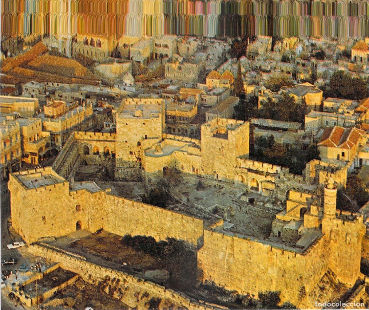 Postales: Postal de Jerusal&eacute;n Vista A&eacute;rea de la Ciudadela y Puerta de Jaffa