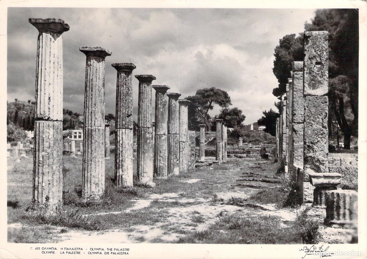 Postcards: Postal de la Palestra de Olimpia, Ruinas Arqueol&oacute;gicas en Grecia