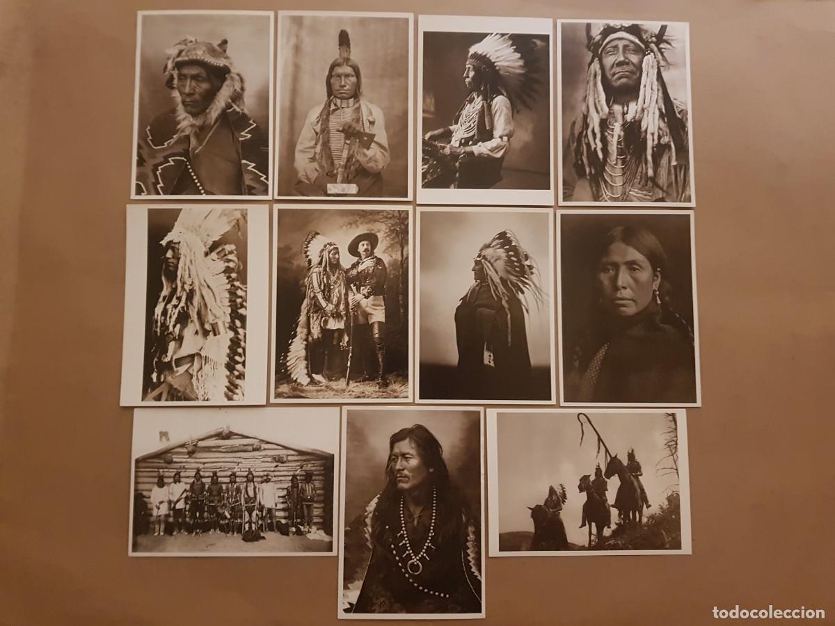 Postales: LOTE: 11 POSTALES DE INDIOS NORTEAM&Eacute;RICOS-POSTALES DE LAS FOTOS DE S.T.CURTIS, FAMOSO FOT&Oacute;GRAFO