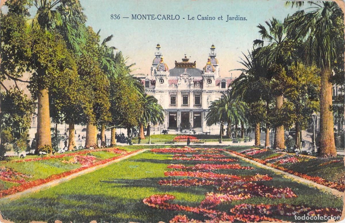 Postales: Postal de Monte-Carlo: El Casino y los Jardines
