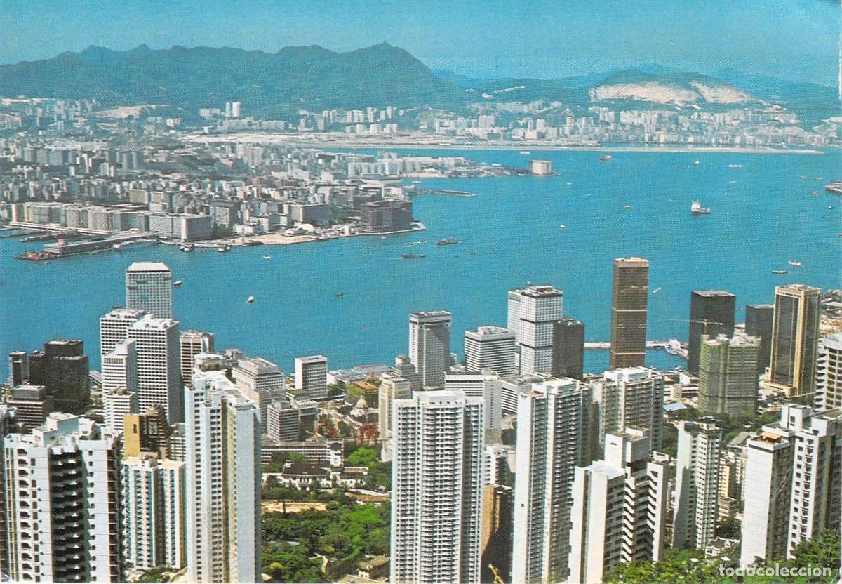 Postcards: Postal Vista de Hong Kong y Kowloon desde The Peak