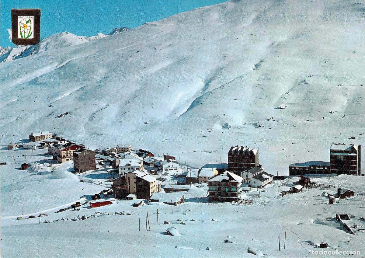 Postcards: Postal de Pas de la Casa en Andorra Paisaje de Monta&ntilde;a Nevado
