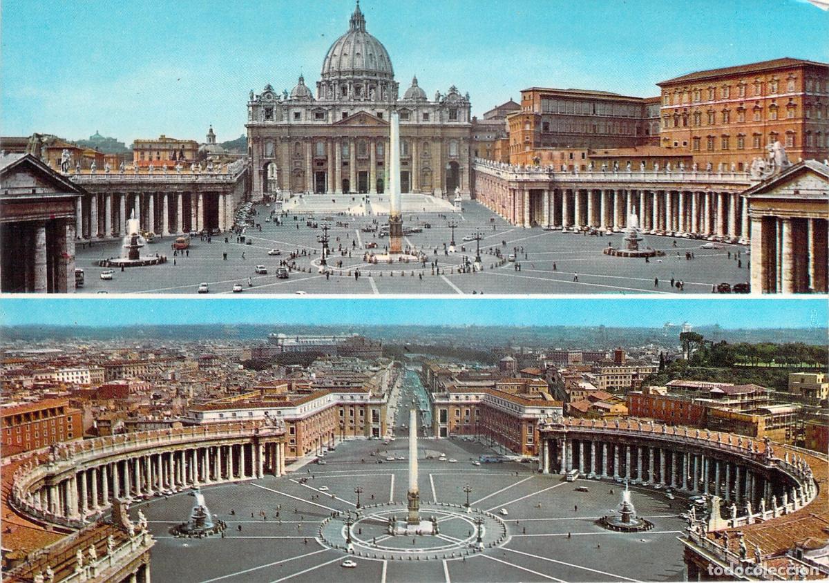 Postcards: Postal de la Bas&iacute;lica y Plaza de San Pedro en el Vaticano