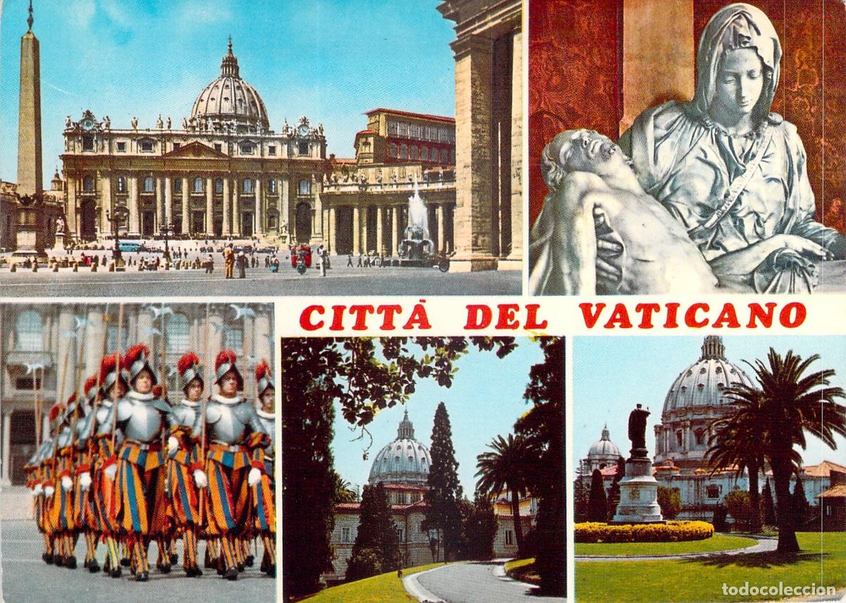 Postcards: Postal de la Ciudad del Vaticano con Guardia Suiza y la Piedad