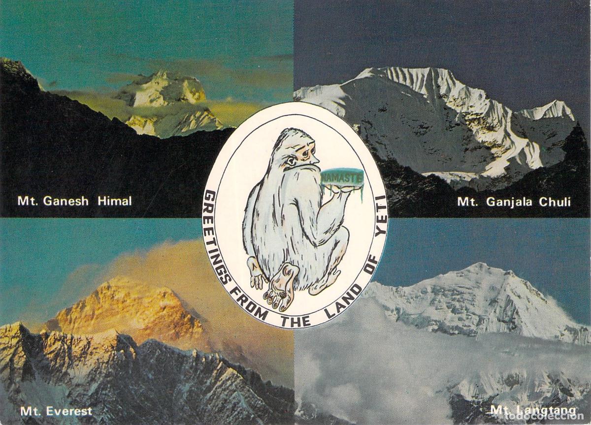 Postcards: Postal Saludos de la Tierra del Yeti, Nepal, Monta&ntilde;as del Himalaya