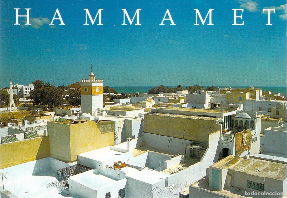 Postais: Postal de Hammamet Vista de la Medina T&uacute;nez