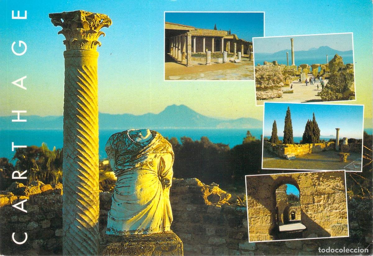 Postais: Postal Multiimagen de las Ruinas de Cartago, T&uacute;nez
